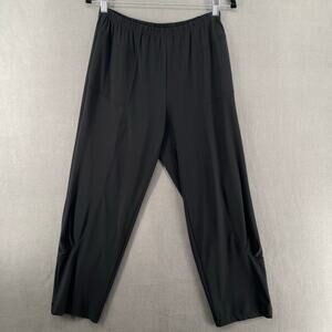 A Marsi Italy Lagenlook Artsy Elastic Waist Pull On Pants Womens Medium? Black